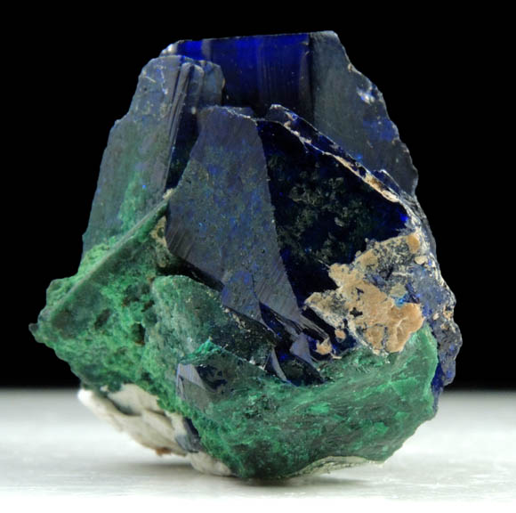 Azurite partially altered to Malachite from Bisbee, Warren District, Cochise County, Arizona