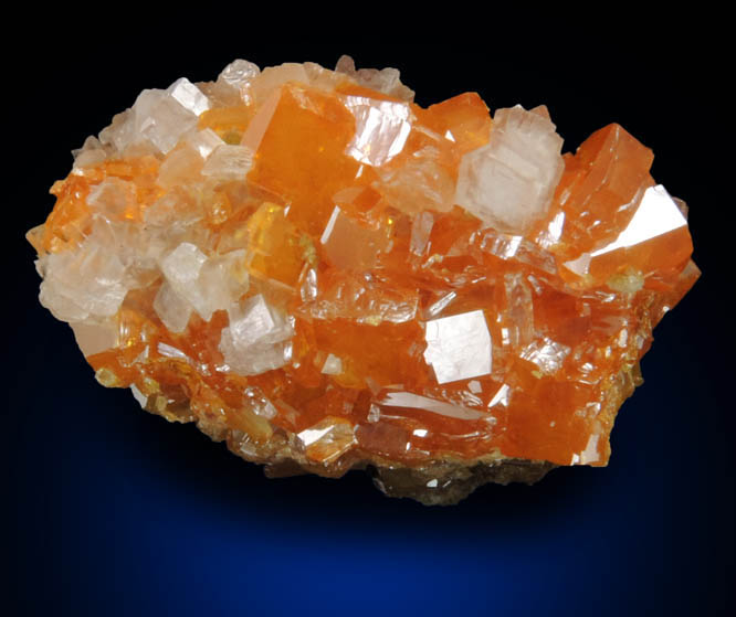 Wulfenite with Calcite from Sierra de Los Lamentos, Chihuahua, Mexico