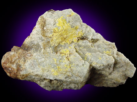 Uranophane from Allen Mica Mine, Alstead, New Hampshire