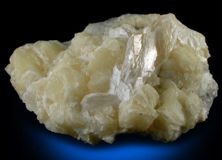 Stilbite and Calcite on Fluorite from Railroad cut near Thomaston Dam, Litchfield County, Connecticut