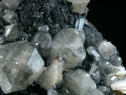 Cerussite, Barite, Galena from Mibladen, Haute Moulouya Basin, Zeida-Aouli-Mibladen belt, Midelt Province, Morocco