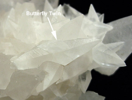 Calcite var. Butterfly Twin from Devil's Corral, near Black Rock Desert, Humboldt County, Nevada