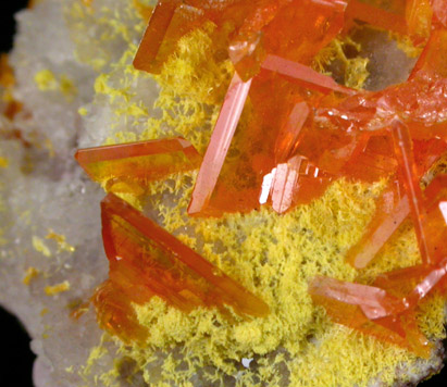 Wulfenite from Rowley Mine, 20 km northwest of Theba, Painted Rock Mountains, Maricopa County, Arizona