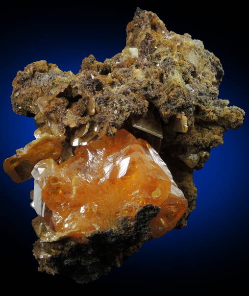 Wulfenite with minor Willemite from Rowley Mine, 20 km northwest of Theba, Painted Rock Mountains, Maricopa County, Arizona