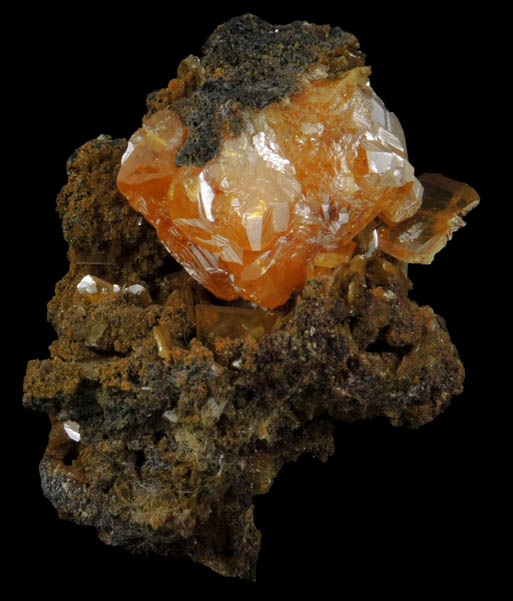 Wulfenite with minor Willemite from Rowley Mine, 20 km northwest of Theba, Painted Rock Mountains, Maricopa County, Arizona