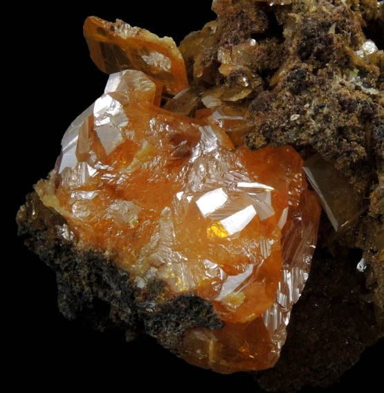 Wulfenite with minor Willemite from Rowley Mine, 20 km northwest of Theba, Painted Rock Mountains, Maricopa County, Arizona