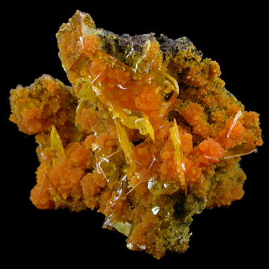 Wulfenite and Mimetite from San Francisco Mine, Cucurpe, Mexico