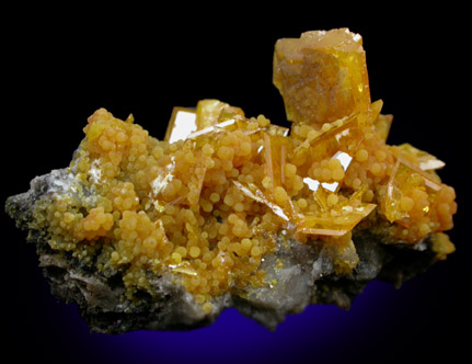 Wulfenite and Mimetite from San Francisco Mine, Cucurpe, Mexico