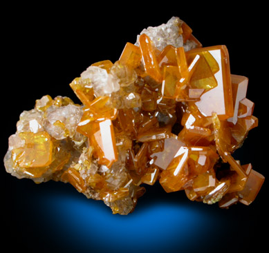 Wulfenite and Calcite from Sierra de Los Lamentos, Chihuahua, Mexico