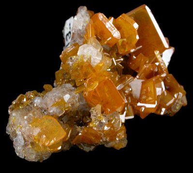 Wulfenite and Calcite from Sierra de Los Lamentos, Chihuahua, Mexico