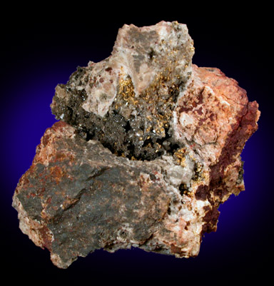 Gold on Quartz from Mystic Mine, north of Sun City, Maricopa County, Arizona