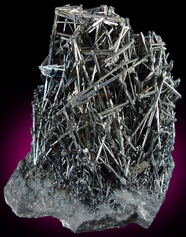 Stibnite from Baia Sprie (Felsbnya), Maramures, Romania