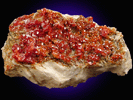 Vanadinite on Barite from Mibladen, Morocco