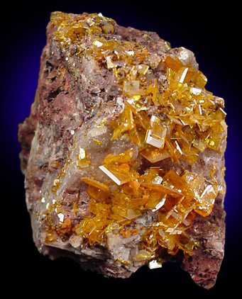 Wulfenite from Rowley Mine, 20 km northwest of Theba, Painted Rock Mountains, Maricopa County, Arizona