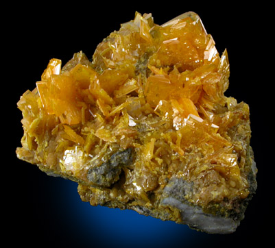 Wulfenite with Mimetite from San Francisco Mine, Cerro Prieto, north of Cucurpe, Sonora, Mexico