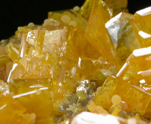 Wulfenite with Mimetite from San Francisco Mine, Cerro Prieto, north of Cucurpe, Sonora, Mexico