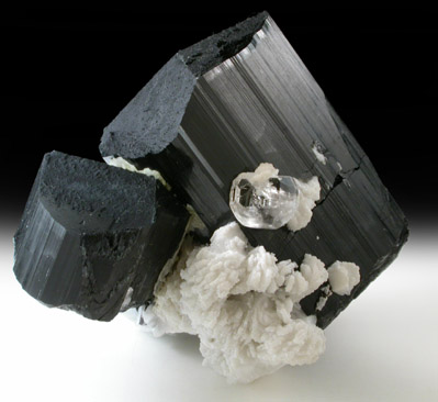 Schorl Tourmaline with Albite and Topaz from Bulochi, near Shengus, Skardu Road, Gilgit, Pakistan