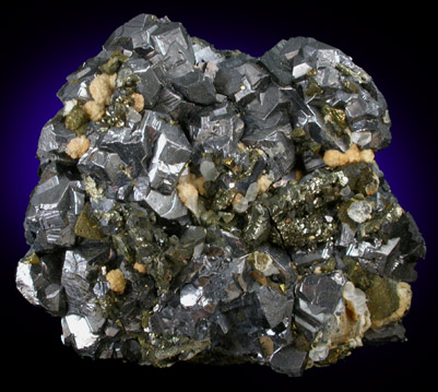 Galena, Chalcopyrite, Calcite from Trepca District, 10 km east of Kosozska Mitrovica, Kosovo