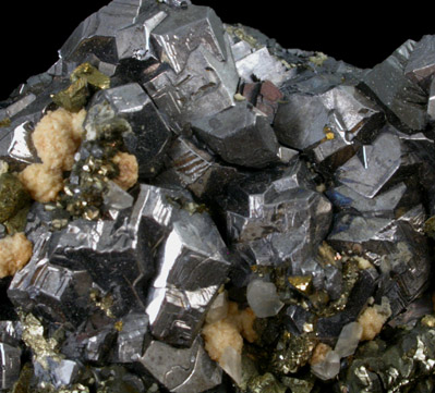 Galena, Chalcopyrite, Calcite from Trepca District, 10 km east of Kosozska Mitrovica, Kosovo