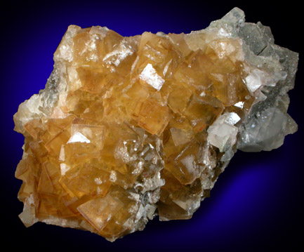 Fluorite with Calcite from Moscona Mine, Villabona District, Asturias, Spain