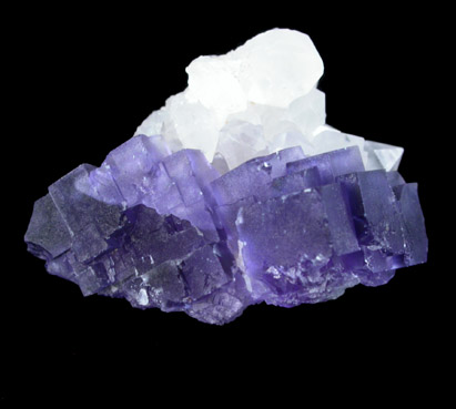 Fluorite on Quartz from Caravia-Berbes District, Asturias, Spain