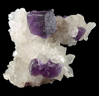 Fluorite on Quartz from Caravia-Berbes District, Asturias, Spain