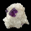 Fluorite on Quartz from Caravia-Berbes District, Asturias, Spain