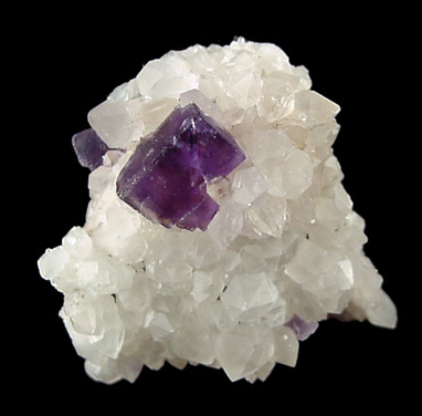 Fluorite on Quartz from Caravia-Berbes District, Asturias, Spain