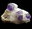 Fluorite on Quartz from Caravia-Berbes District, Asturias, Spain