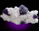 Fluorite on Quartz from Caravia-Berbes District, Asturias, Spain