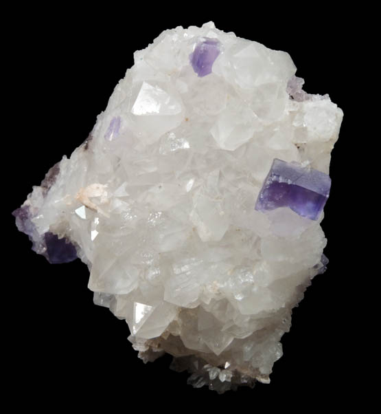 Fluorite on Quartz from Caravia-Berbes District, Asturias, Spain