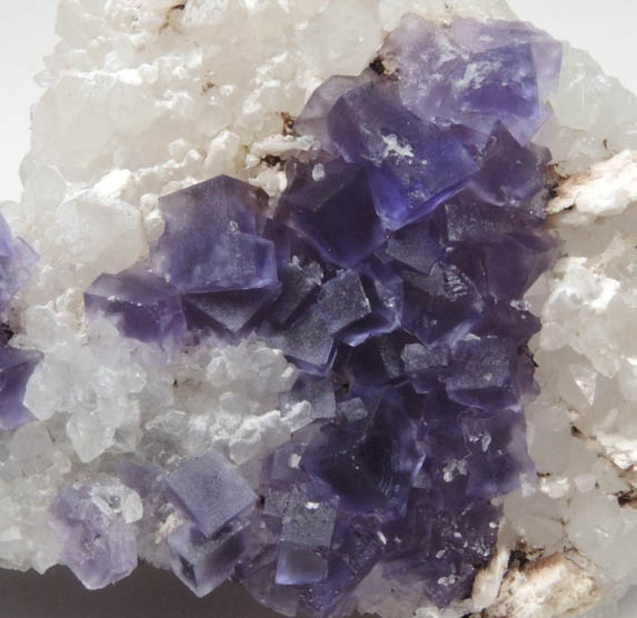 Fluorite on Quartz from Caravia-Berbes District, Asturias, Spain