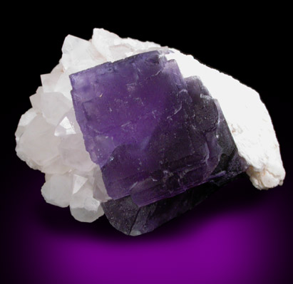 Fluorite and Barite on Quartz from Caravia-Berbes District, Asturias, Spain