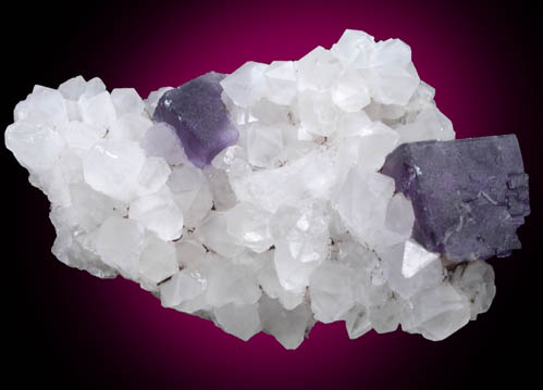 Fluorite on Quartz from Caravia-Berbes District, Asturias, Spain