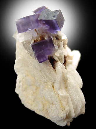 Fluorite on Barite from Caravia-Berbes District, Asturias, Spain