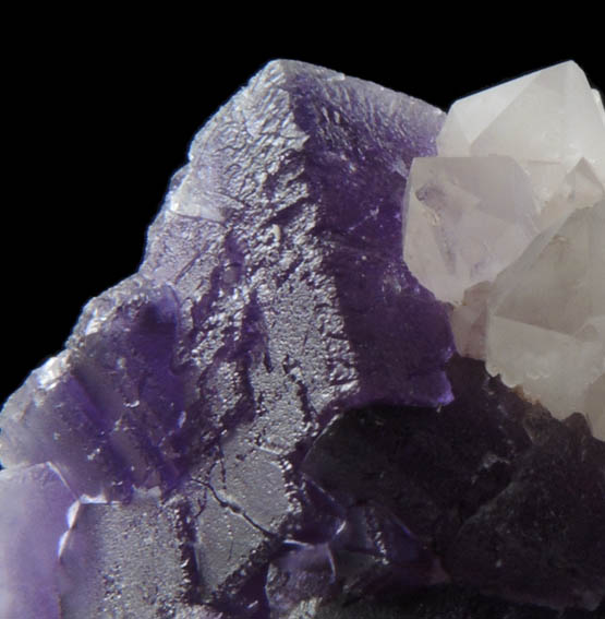 Fluorite on Quartz with Barite from Caravia-Berbes District, Asturias, Spain