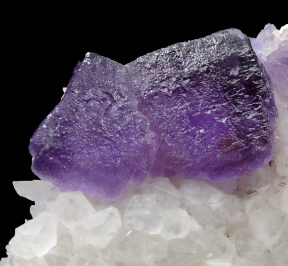 Fluorite on Quartz from Caravia-Berbes District, Asturias, Spain