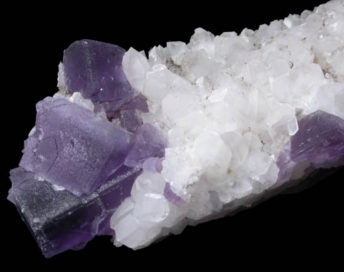 Fluorite on Quartz from Caravia-Berbes District, Asturias, Spain