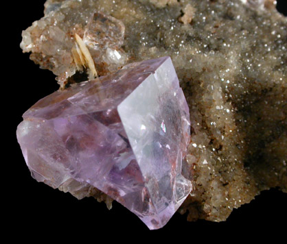 Fluorite on Quartz from Caravia-Berbes District, Asturias, Spain