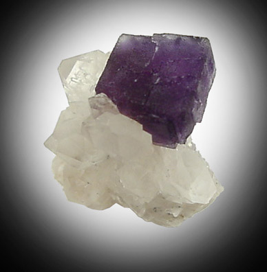 Fluorite on Quartz from Caravia-Berbes District, Asturias, Spain