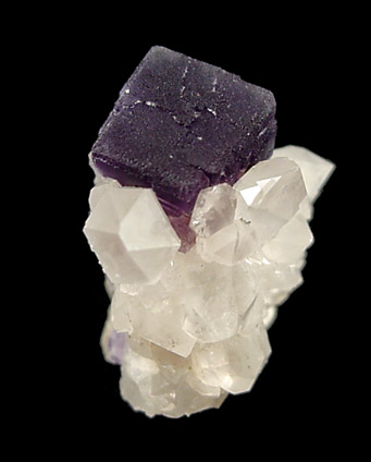 Fluorite on Quartz from Caravia-Berbes District, Asturias, Spain