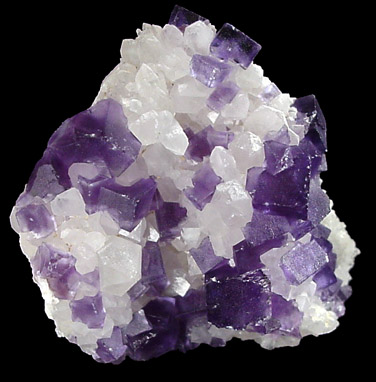 Fluorite on Quartz from Caravia-Berbes District, Asturias, Spain