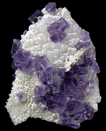 Fluorite on Quartz from Caravia-Berbes District, Asturias, Spain