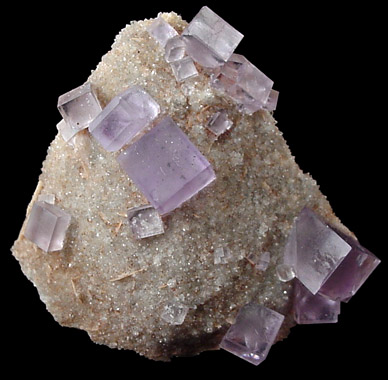 Fluorite on Quartz from Caravia-Berbes District, Asturias, Spain