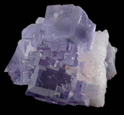 Fluorite on Quartz from Caravia-Berbes District, Asturias, Spain