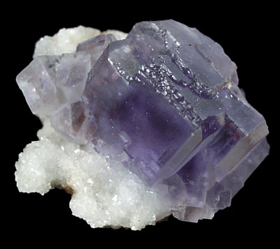 Fluorite on Quartz from Geoda del Reguerin, La Viesca, La Collada, Siero, Asturias, Spain