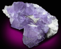 Fluorite on Quartz from Geoda del Reguerin, La Viesca, La Collada, Siero, Asturias, Spain