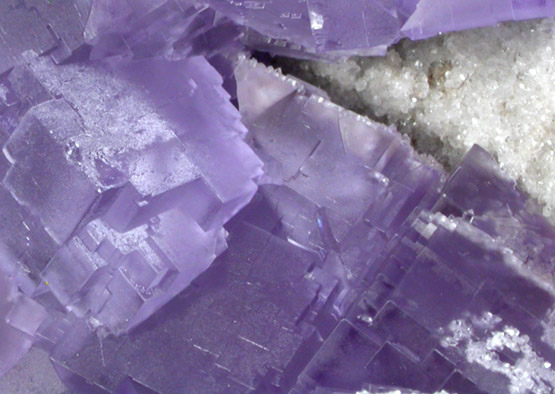 Fluorite on Quartz from Geoda del Reguerin, La Viesca, La Collada, Siero, Asturias, Spain