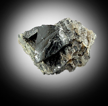 Samarskite-(Y) from Spinelli Quarry, South Glastonbury, Hartford County, Connecticut