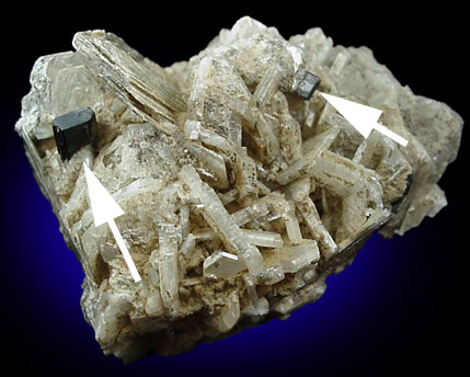Tantalite-(Mn) on Albite var. cleavelandite from Pech, Nuristan Province, Afghanistan